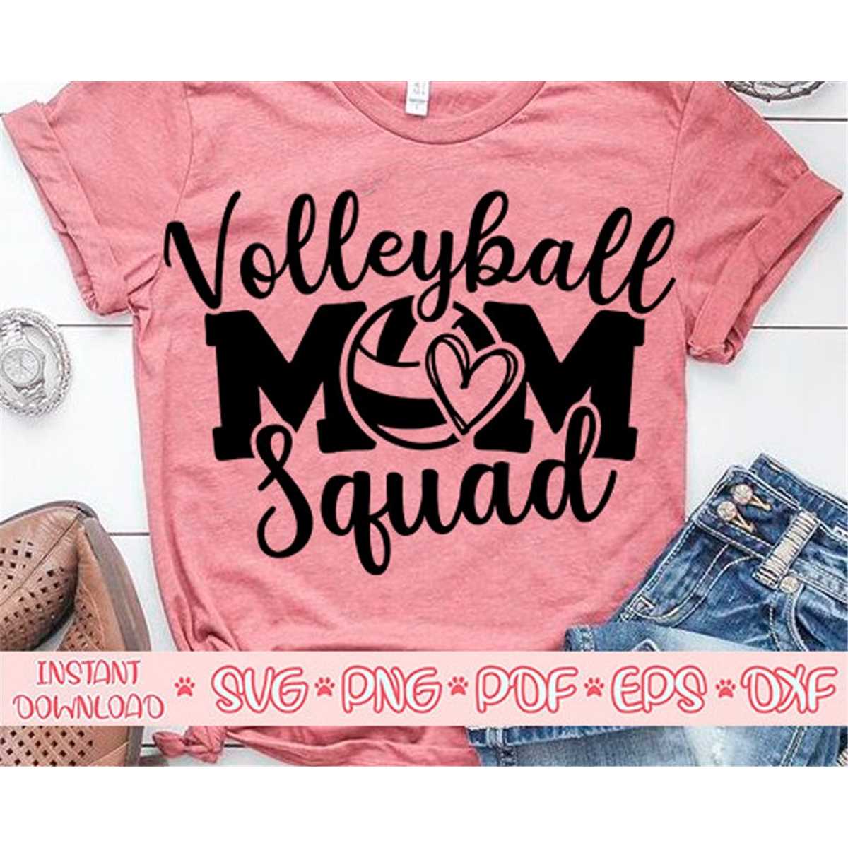 Volleyball mom squad svg,Volleyball svg,Volleyball mom shirt Inspire