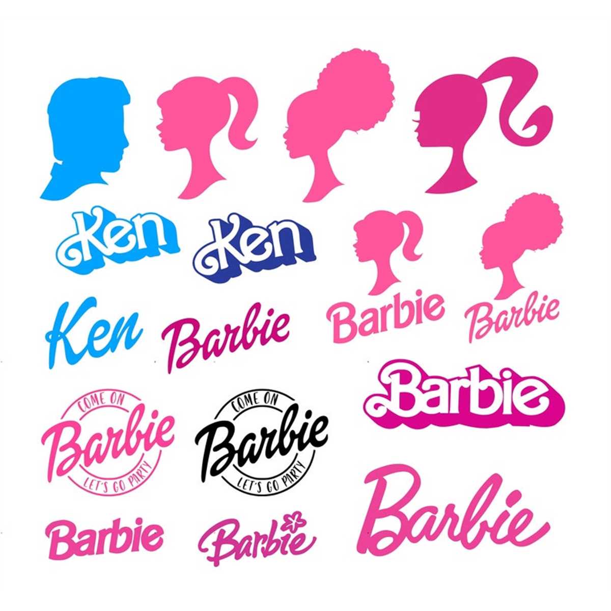 16 Svgs Bundle, Doll Svgs Logo, Cricut Digital Download Cut Inspire