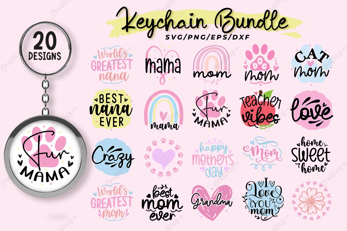 Key Loop Svg keychain SVG Bundle, Key Ring svg, brush stroke svg | Inspire Uplift