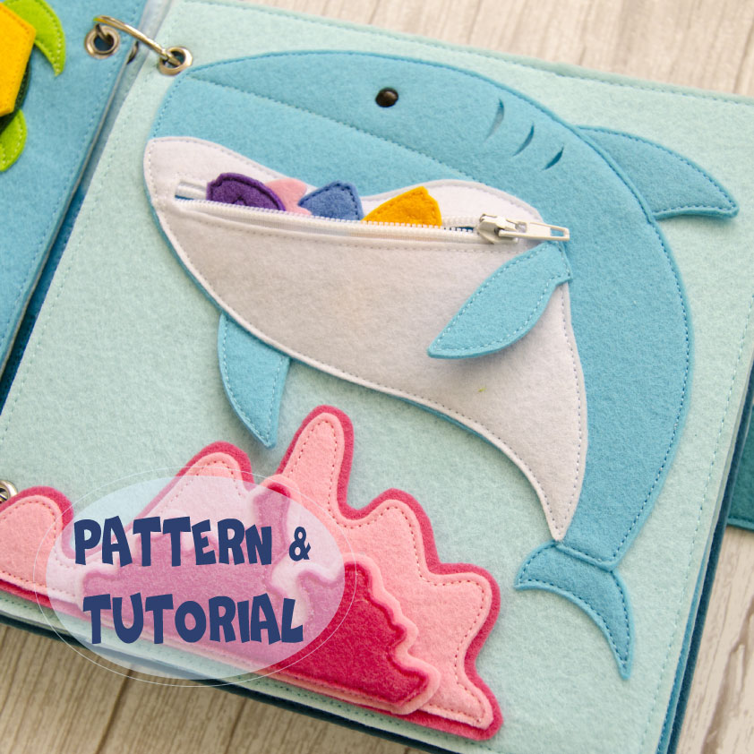 Quiet book page, Under the sea, Shark, Pattern and Tutorial | Inspire ...
