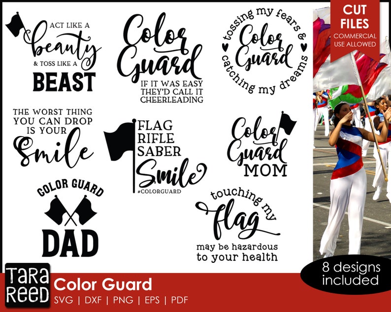Color Guard SVG and Cut Files for Crafters | Inspire Uplift