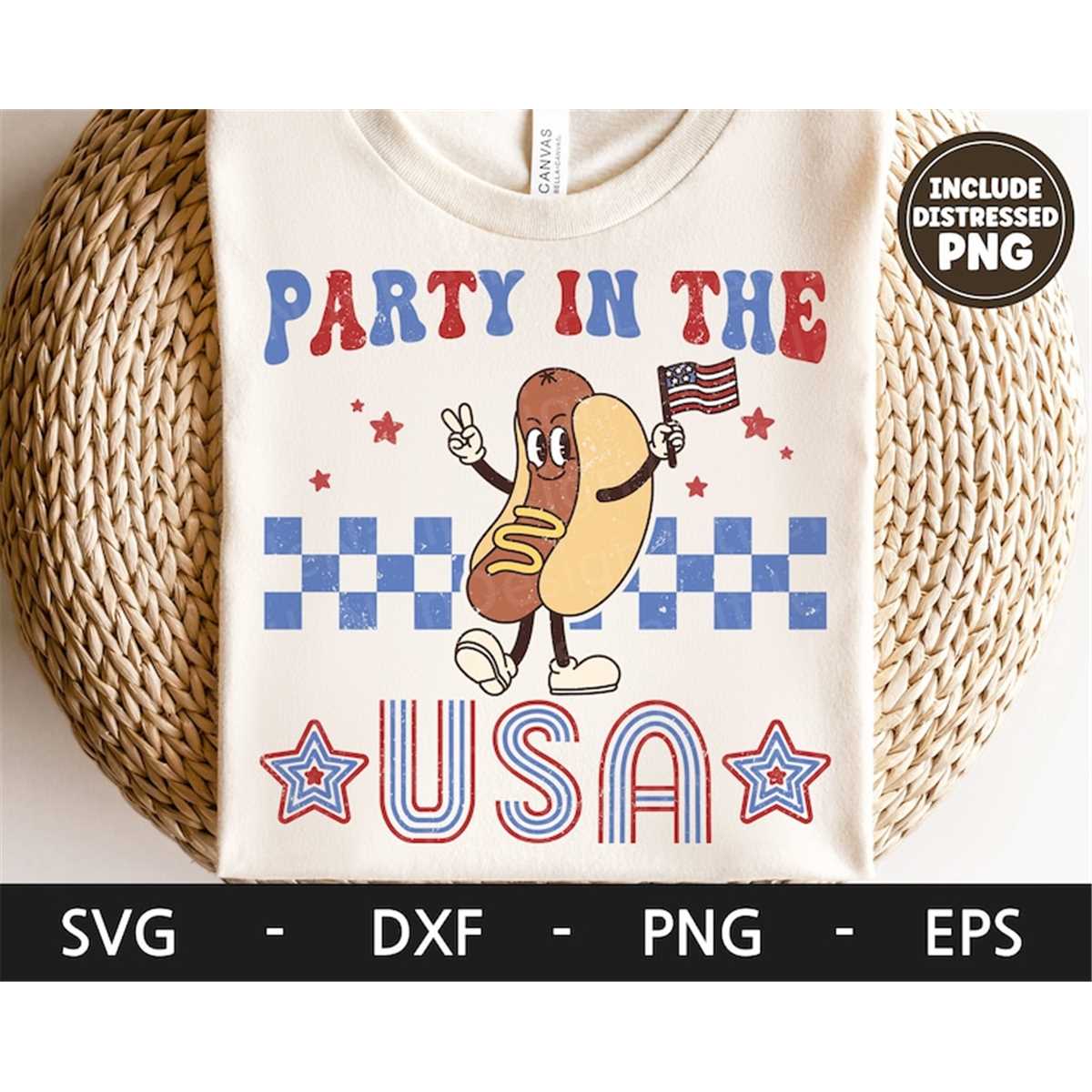 Party In The USA Hot Dog Shirt