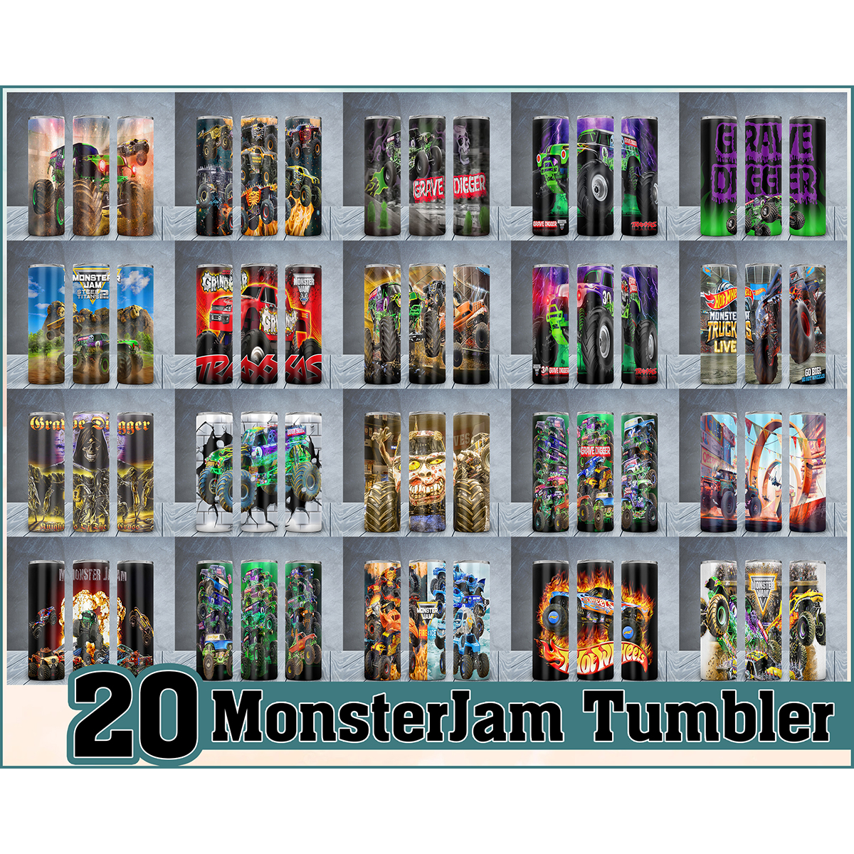 20 Designs Monster Jam PNG Bundle, Monster Jam Png, Monster - Inspire ...