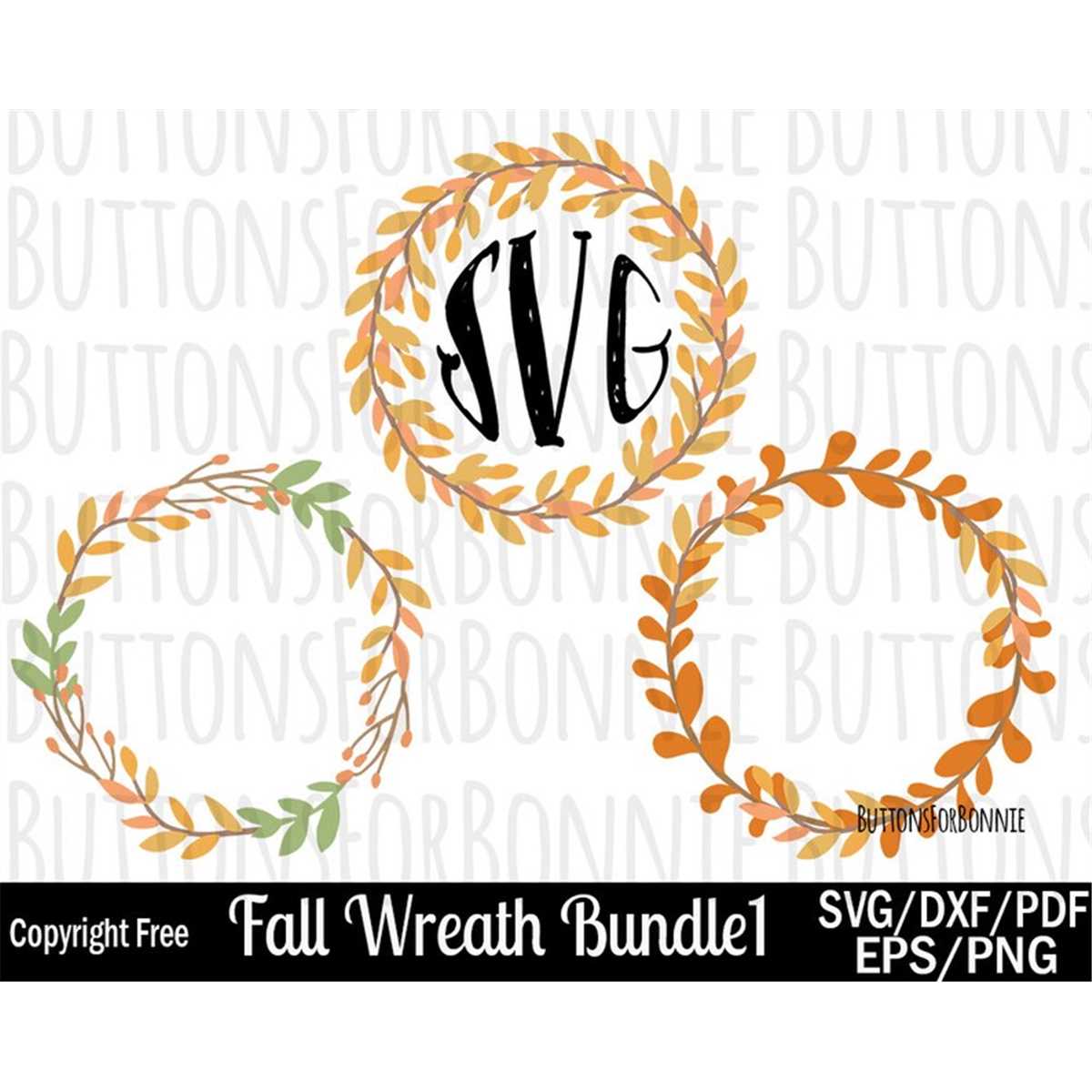 Fall wreath svg, wreath svg, fall leaves svg, monogram wreat - Inspire