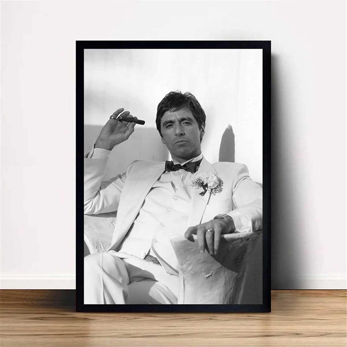 Islandburner Quadro Su Tela Pacino Scarface Tony Montana Cult Gangster Film Hollywood OG Immagini Murali Poster