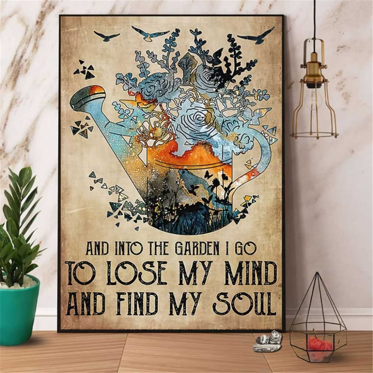 Poster Mermaid Into The Ocean I Go To Lose My Mind And Find My Soul Paper Ma... Wall Art Unframed Prints Home Office Perfect Gift Everyone 8x12