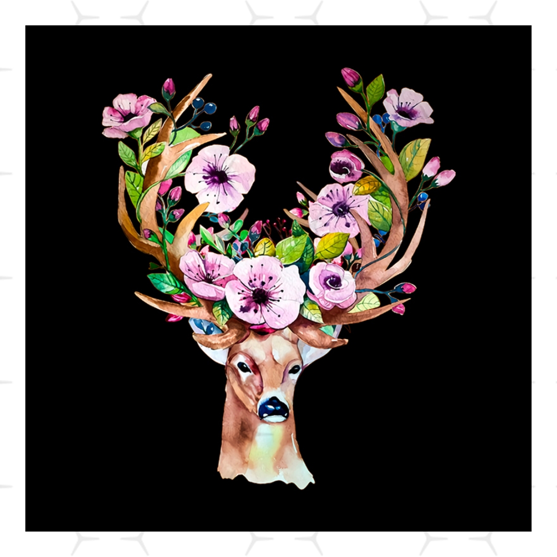 Boho Flower Deer Style Svg, Flower Svg, Deer Svg, Flower Dee Inspire