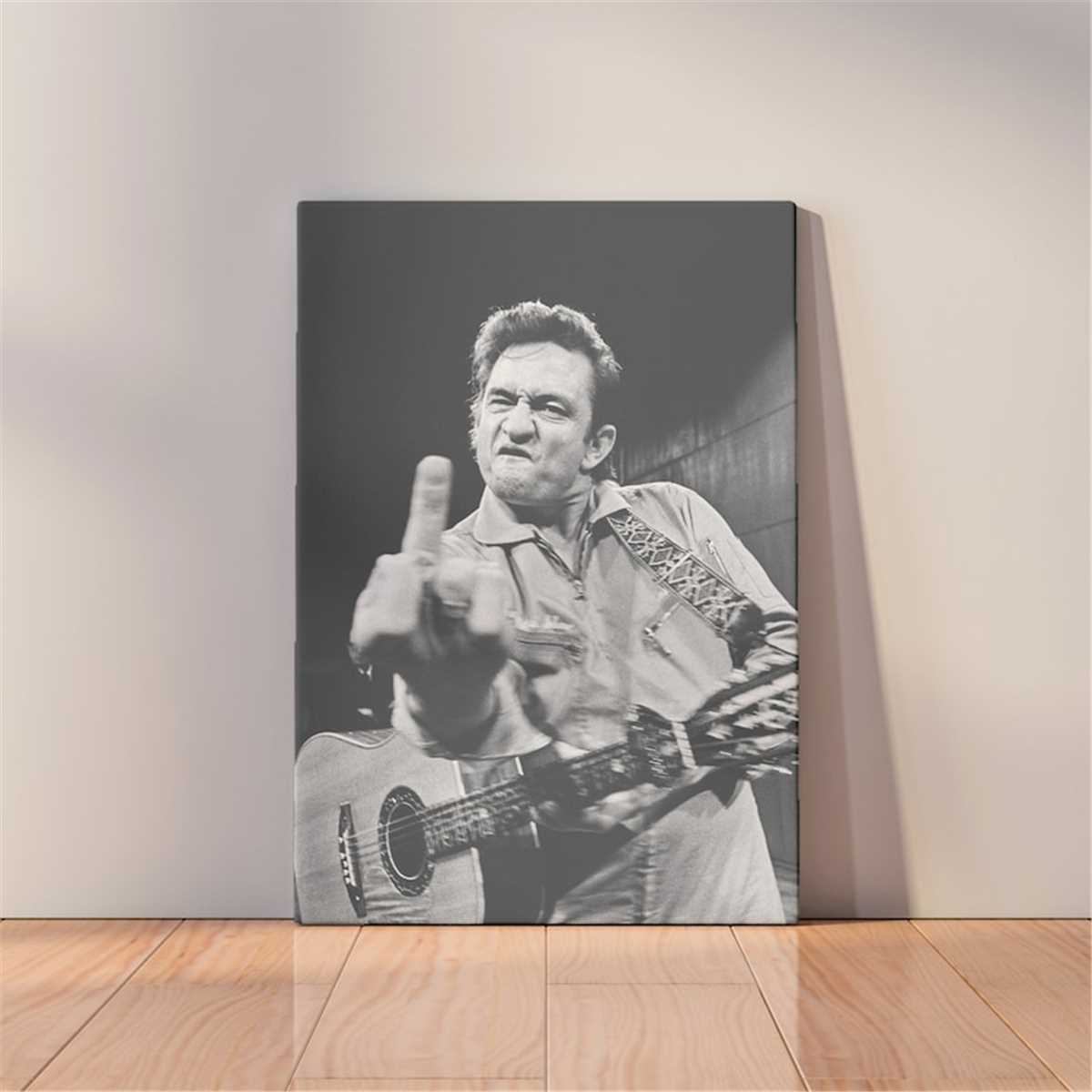 Johnny Cash Canvas or Poster - Vintage Photo Print - Music W | Inspire ...