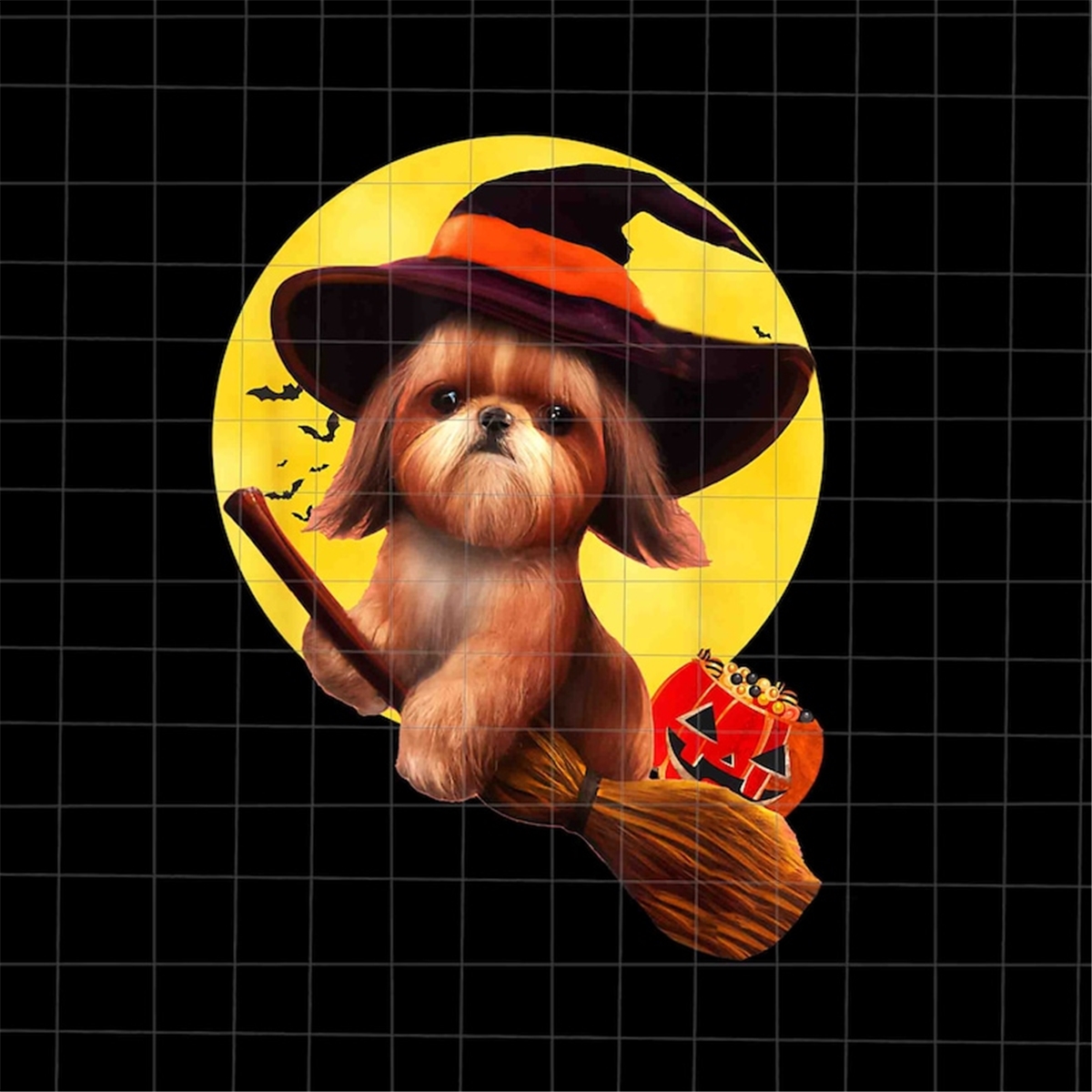 Shih Tzu Witch Halloween Png, Love Dog Halloween Png, Shih T | Inspire ...