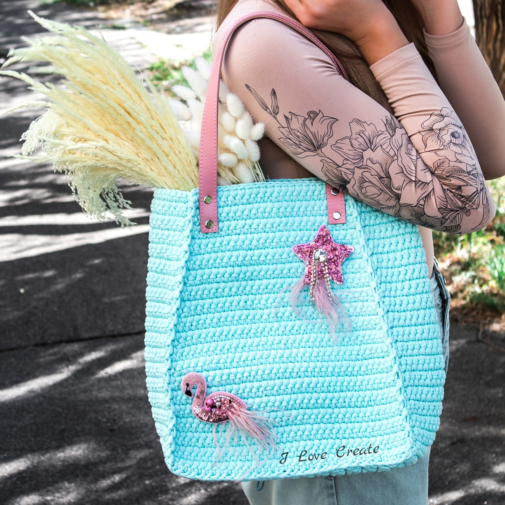 Crochet pattern tote bag Amelie, video tutorial crochet bag, Inspire