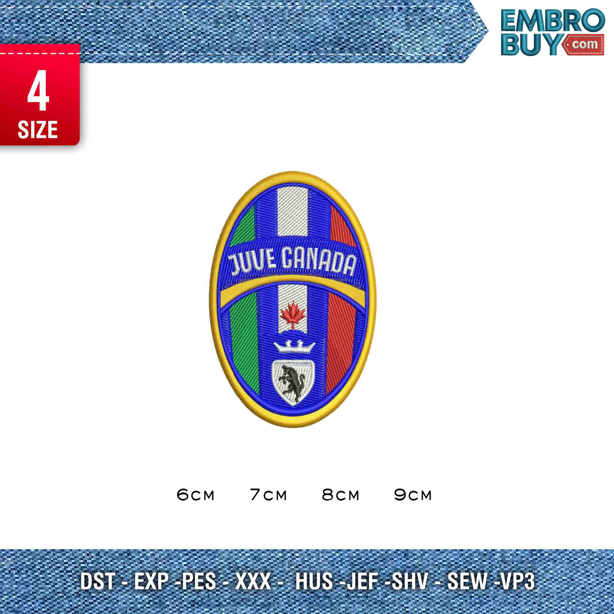 juve canada / logo Embroidery Design / badge Design / Embroi Inspire