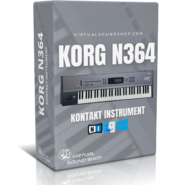 Korg N364 61-Key Keyboard Synthesizer with Power Cable Used