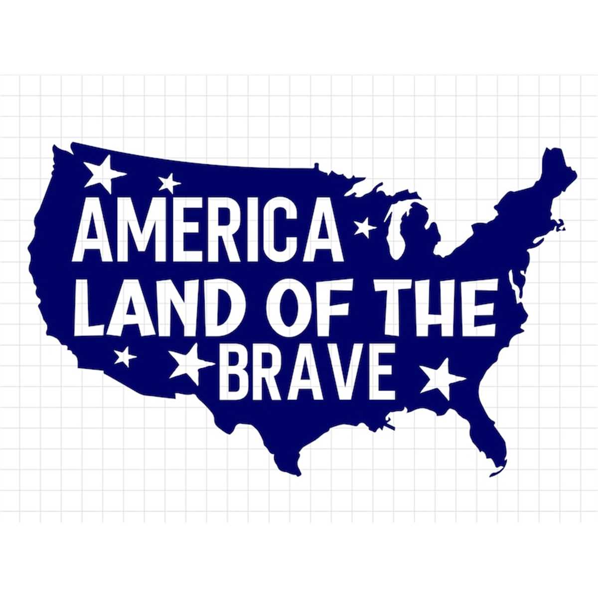 Land of the Brave SVG, 4th of July SVG, America svg, Digital Inspire