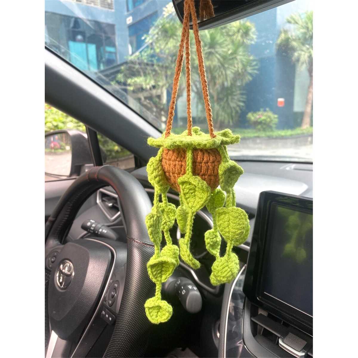 Crochet Car Plant Hanging, Climbing Car Plant, Succulent Car Inspire