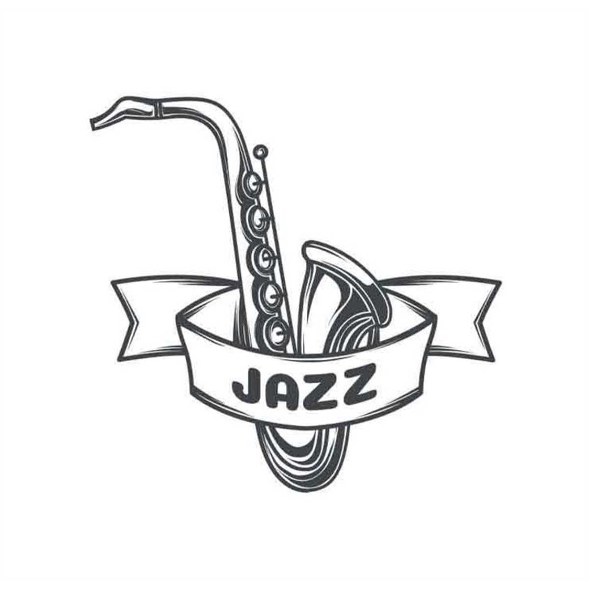 Jazz Jive, Blues, Saxophone, Layered Cut Files SVG PNG GiF Inspire Uplift