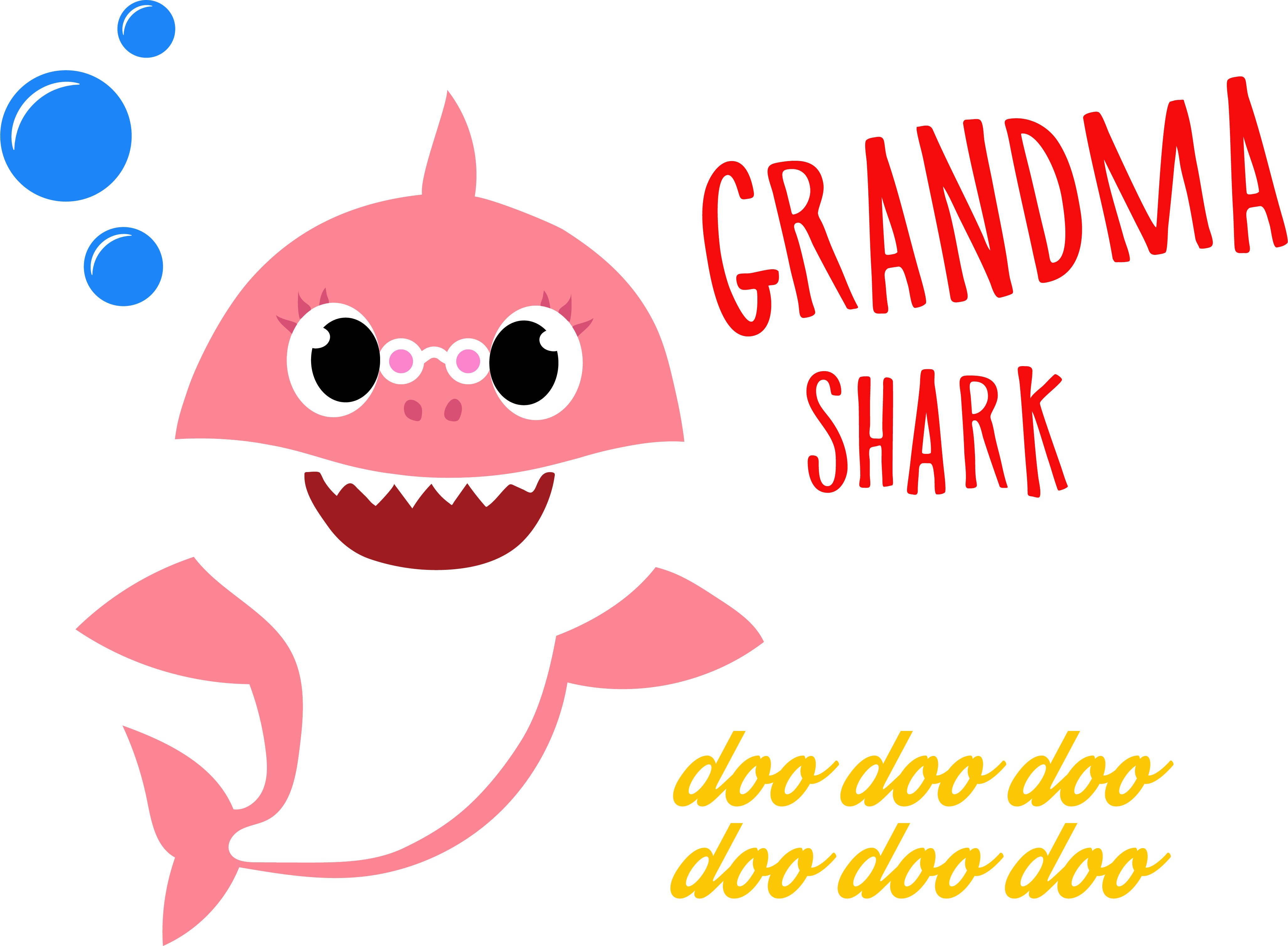 Grandma shark Svg, Shark Svg, Shark Clipart, Shark Silhouett Inspire