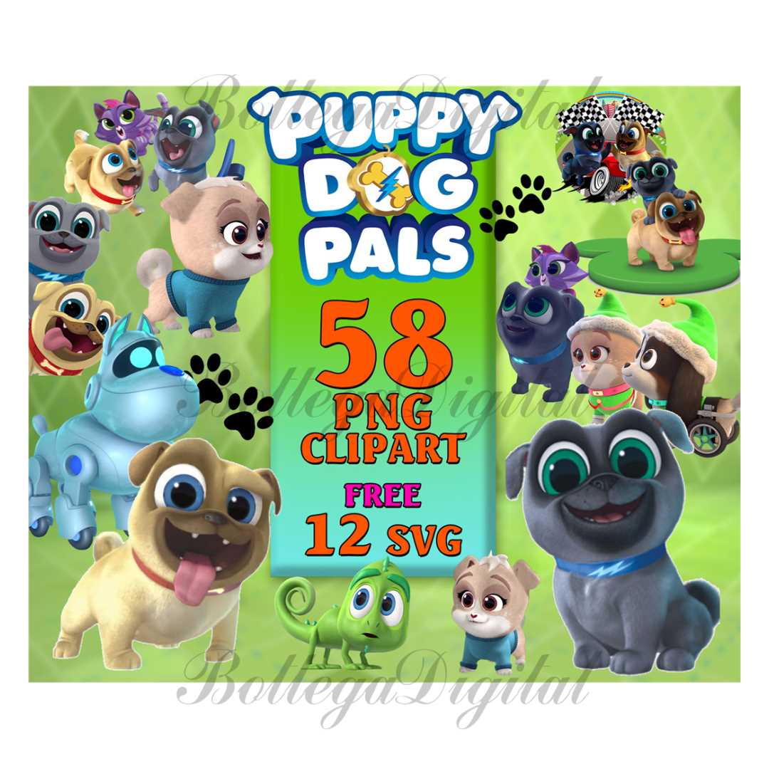 58 Puppy Dog Pals Clipart, Puppy Dog Pals Printable, Puppy C - Inspire ...