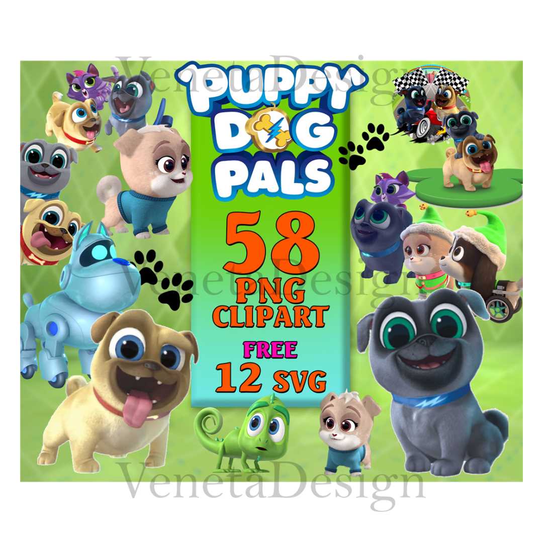 58 Puppy Dog Pals Clipart, Puppy Dog Pals Printable, Puppy C - Inspire ...