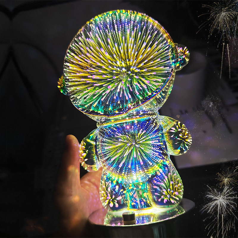 Fireworks Astronaut Atmosphere Light 3D Stereo Astronaut Inspire Uplift