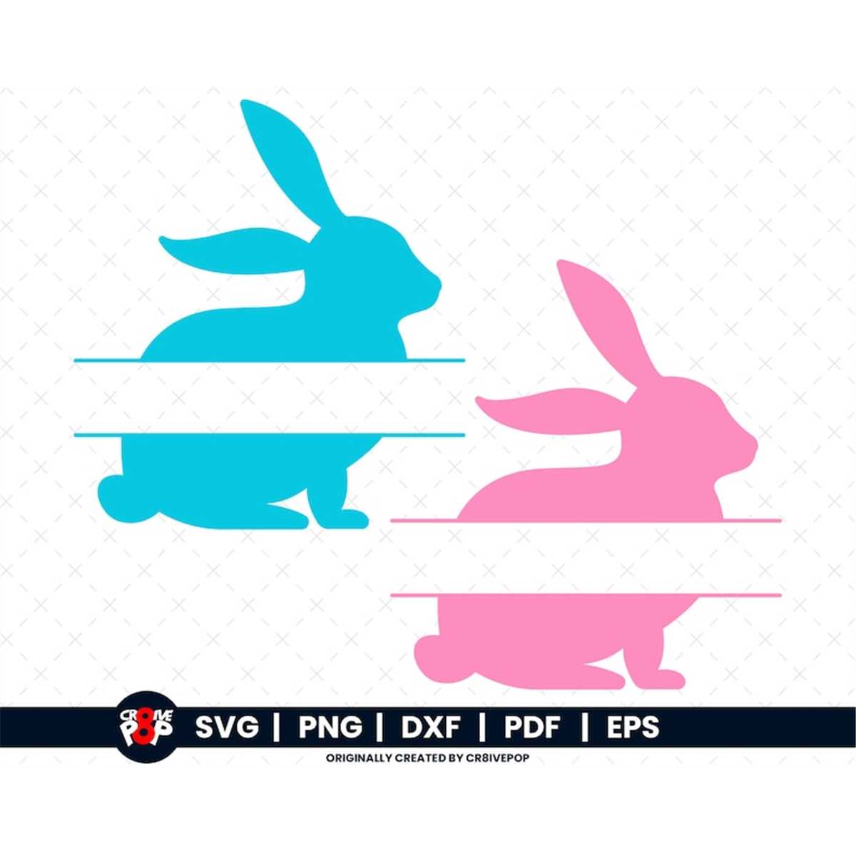 Rabbit Bunny Text SVG png,dxf,pdf,eps, Cricut and Clipart Inspire