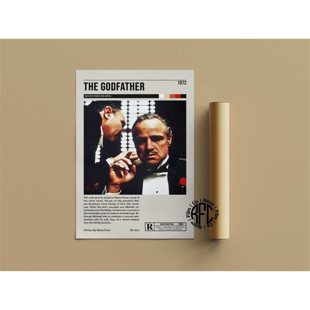 The Godfather Retro Vintage Poster | Godfather Poster | Retr - Inspire ...