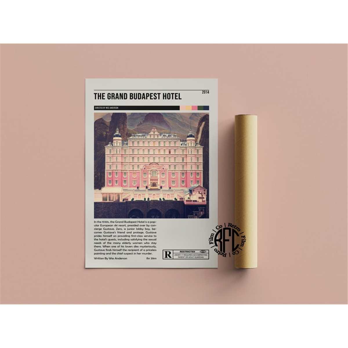 The Grand Budapest Hotel Retro Vintage Poster | Grand Budape | Inspire ...