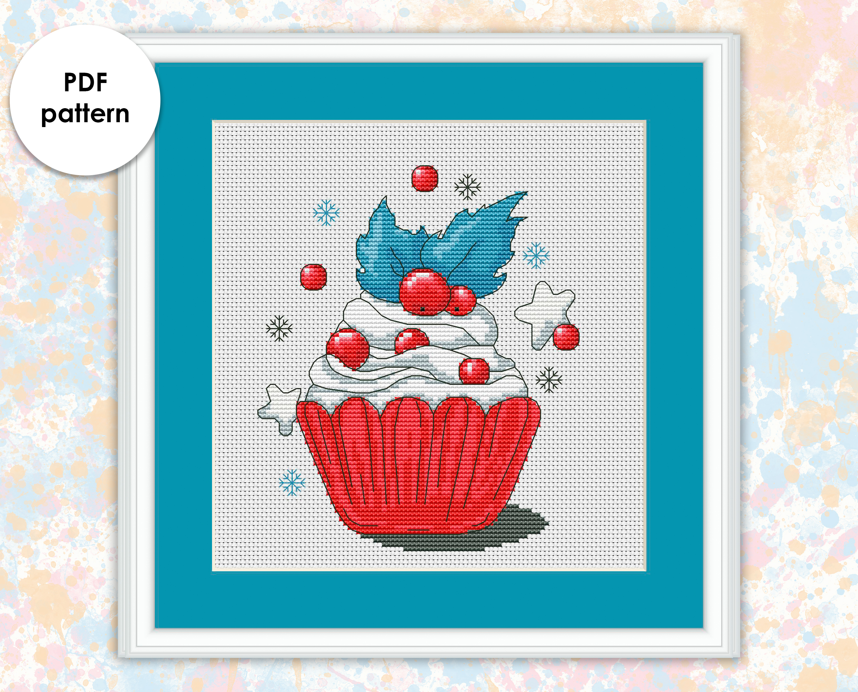 Christmas cross stitch pattern CH011 christmas cake sweets c - Inspire ...