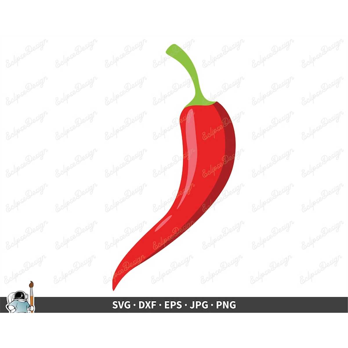 Chili Pepper SVG Clip Art Cut File Silhouette dxf eps png j Inspire