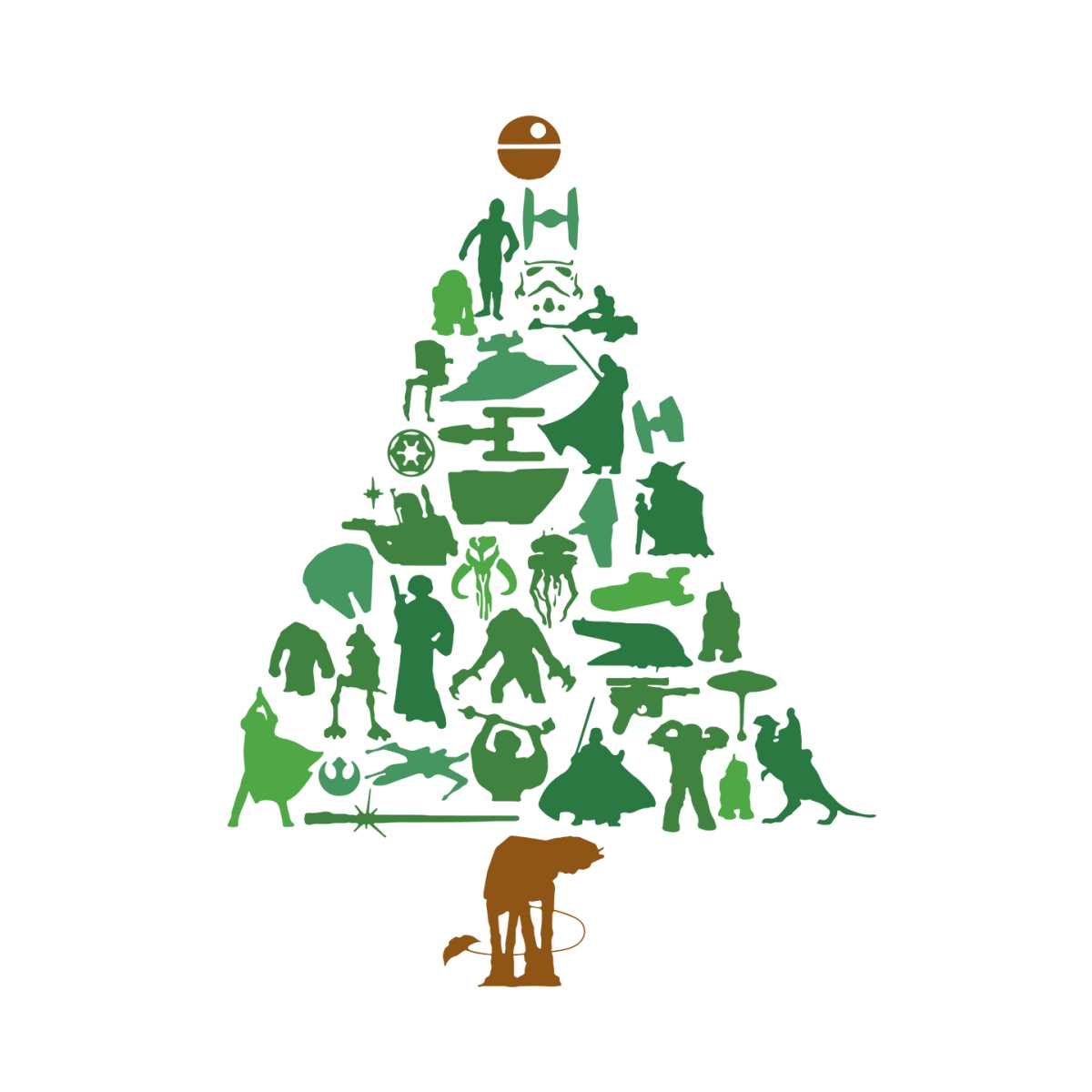 Star Wars Christams Tree Svg, Christmas Svg, Xmas Svg, Chris - Inspire