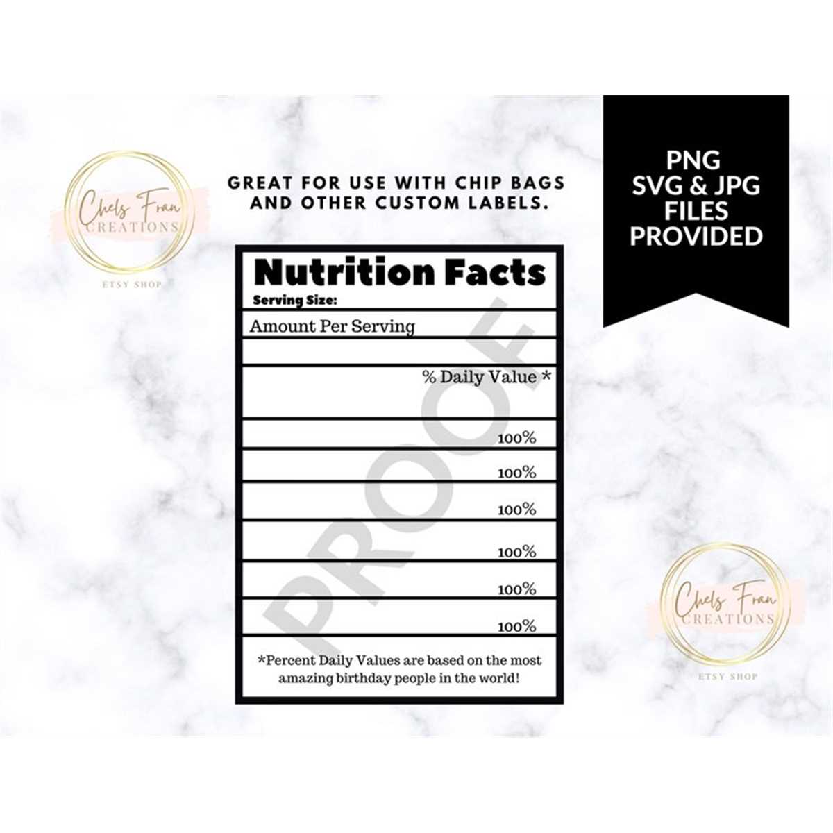 Blank Nutrition Facts--Nutrition Facts Template PNG, SVG & J - Inspire ...
