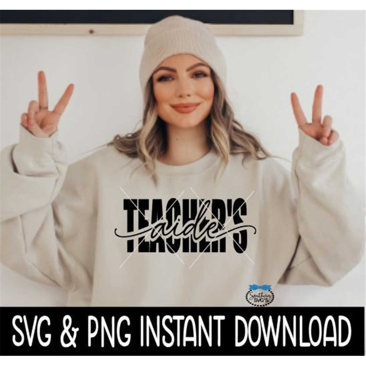 Teacher's Aide, Teacher Appreciation SVG Files, Instant Down Inspire