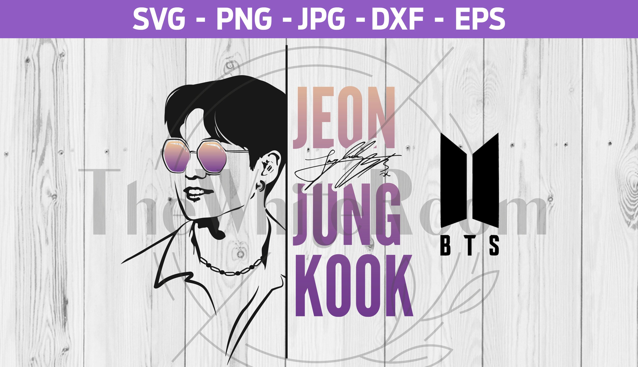 BTS Jungkook SVG BTS cut file Jungkook Signature Bangt Inspire