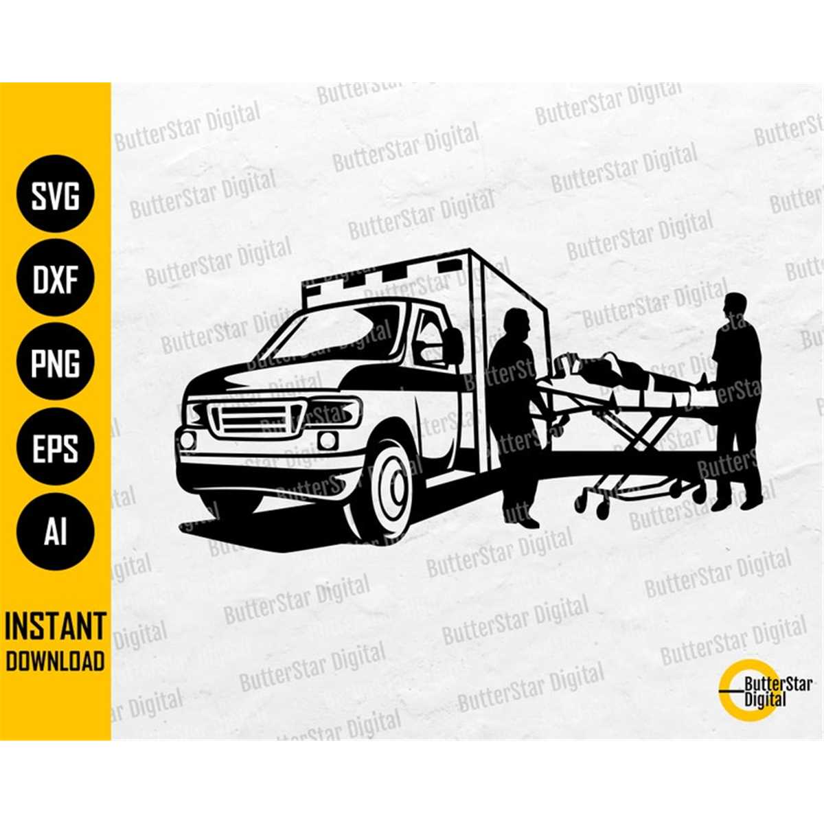 EMS Svg EMT Svg Paramedic Drawing Stencil Vinyl Graphic Inspire