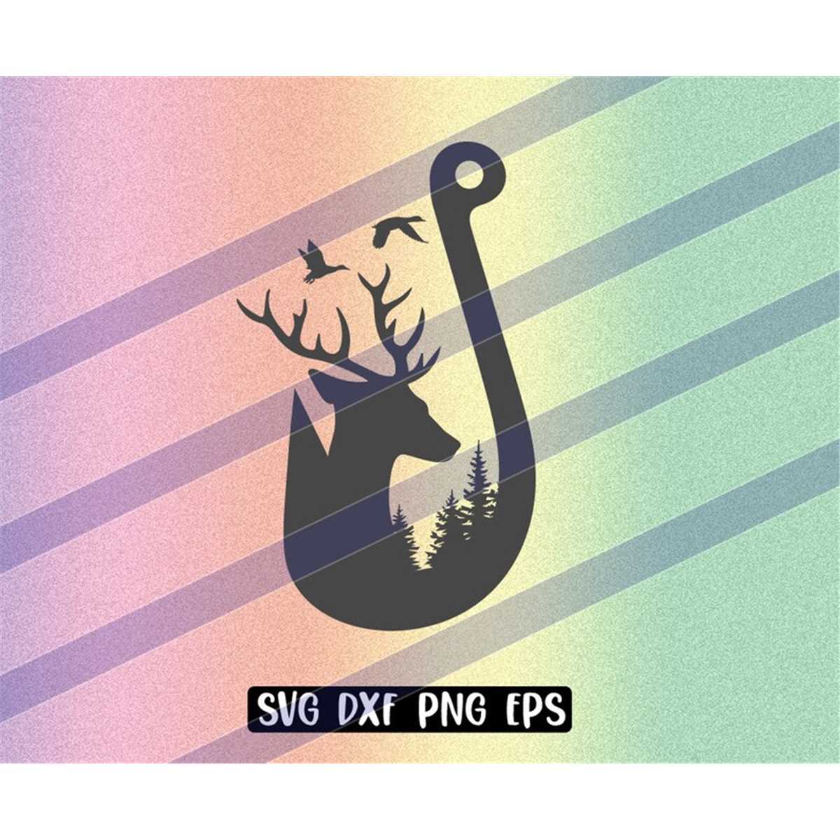 deer duck fish hook hunt svg dxf png eps hunting shooting ca Inspire Uplift