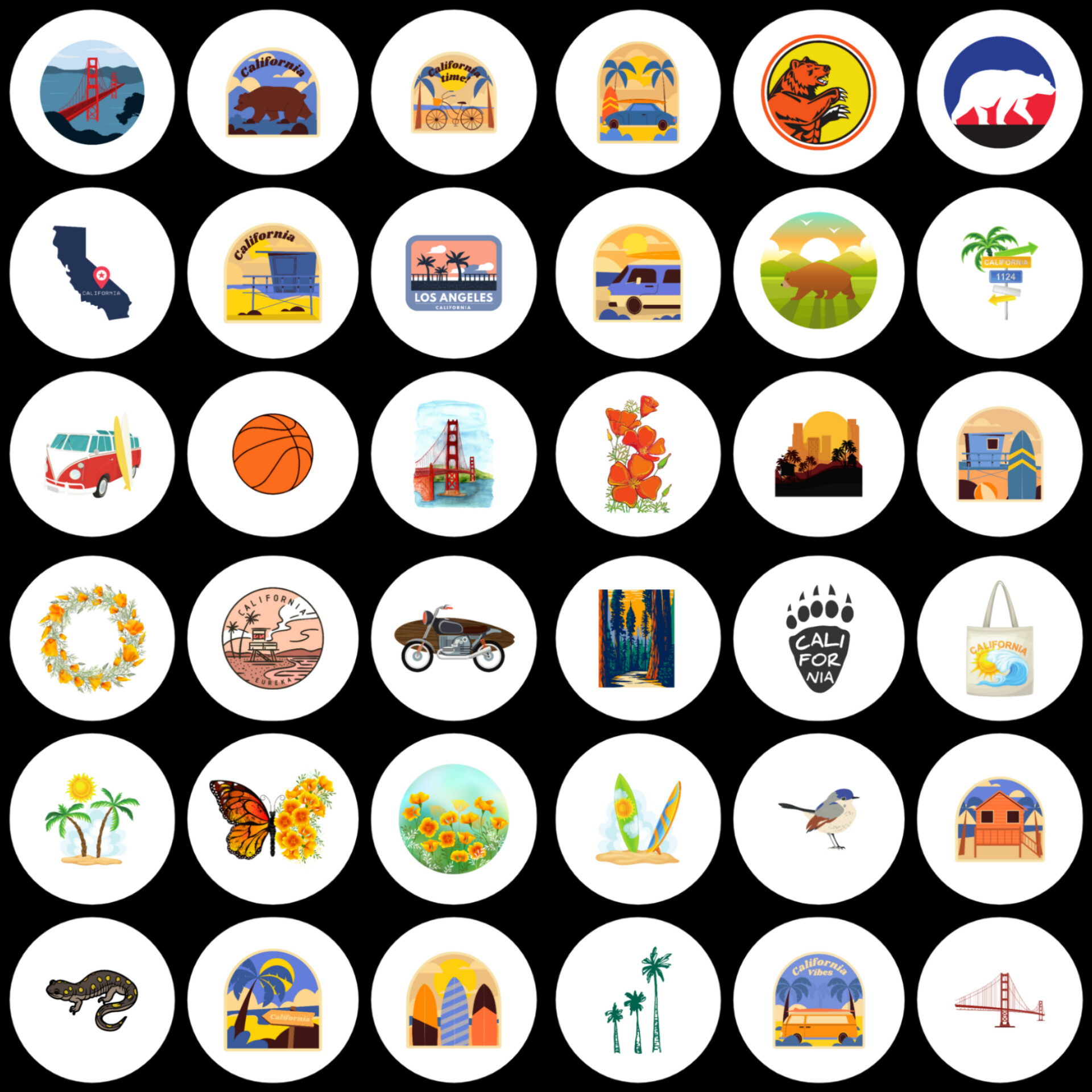 36 California Instagram Highlight Icons. Travel Instagram Hi | Inspire ...