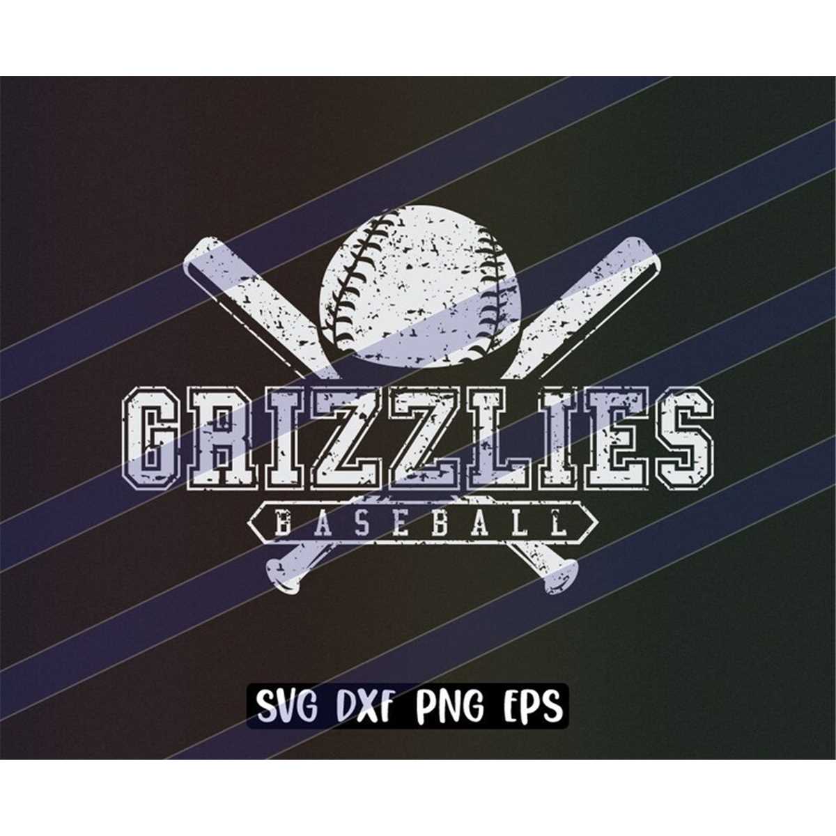 Grizzlies Baseball cutfile svg dxf png eps instant download - Inspire ...