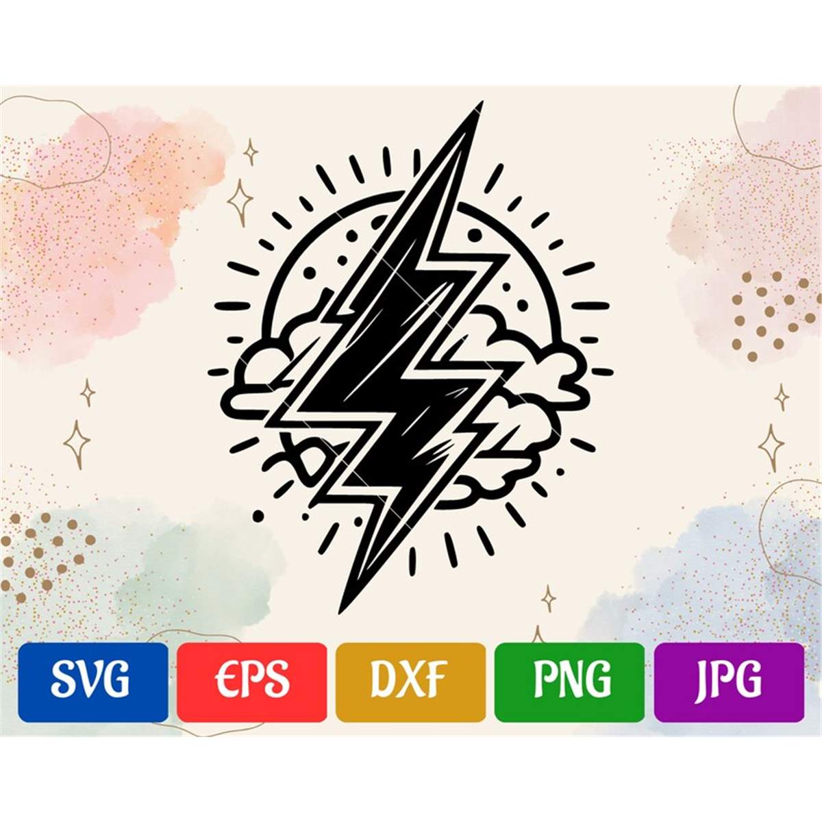 Lightning SVG HighQuality Vector Cut file for Cricut sv Inspire