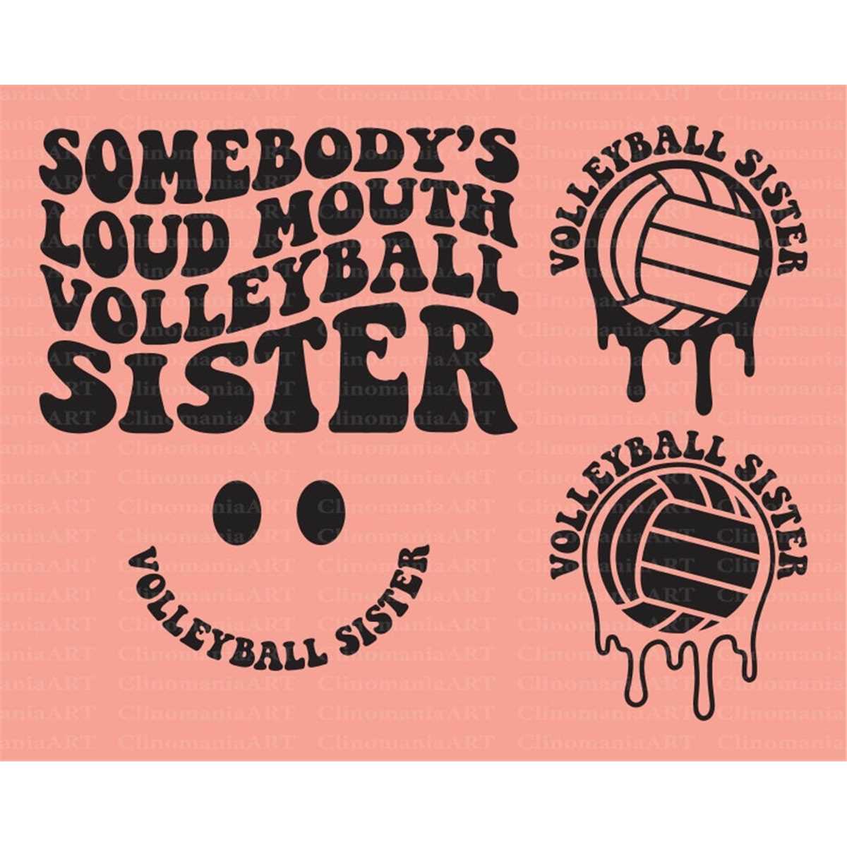 Somebody's Loud Mouth Volleyball Sister Svg, Volleyball Sist Inspire