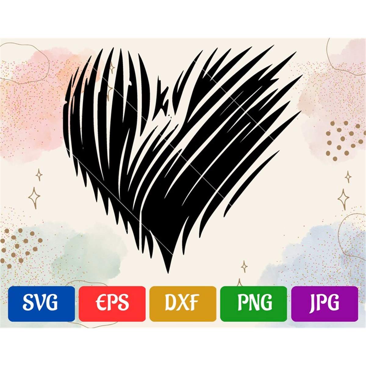 Heart | svg - eps - dxf - png - jpg | Silhouette Cameo | Cri - Inspire ...