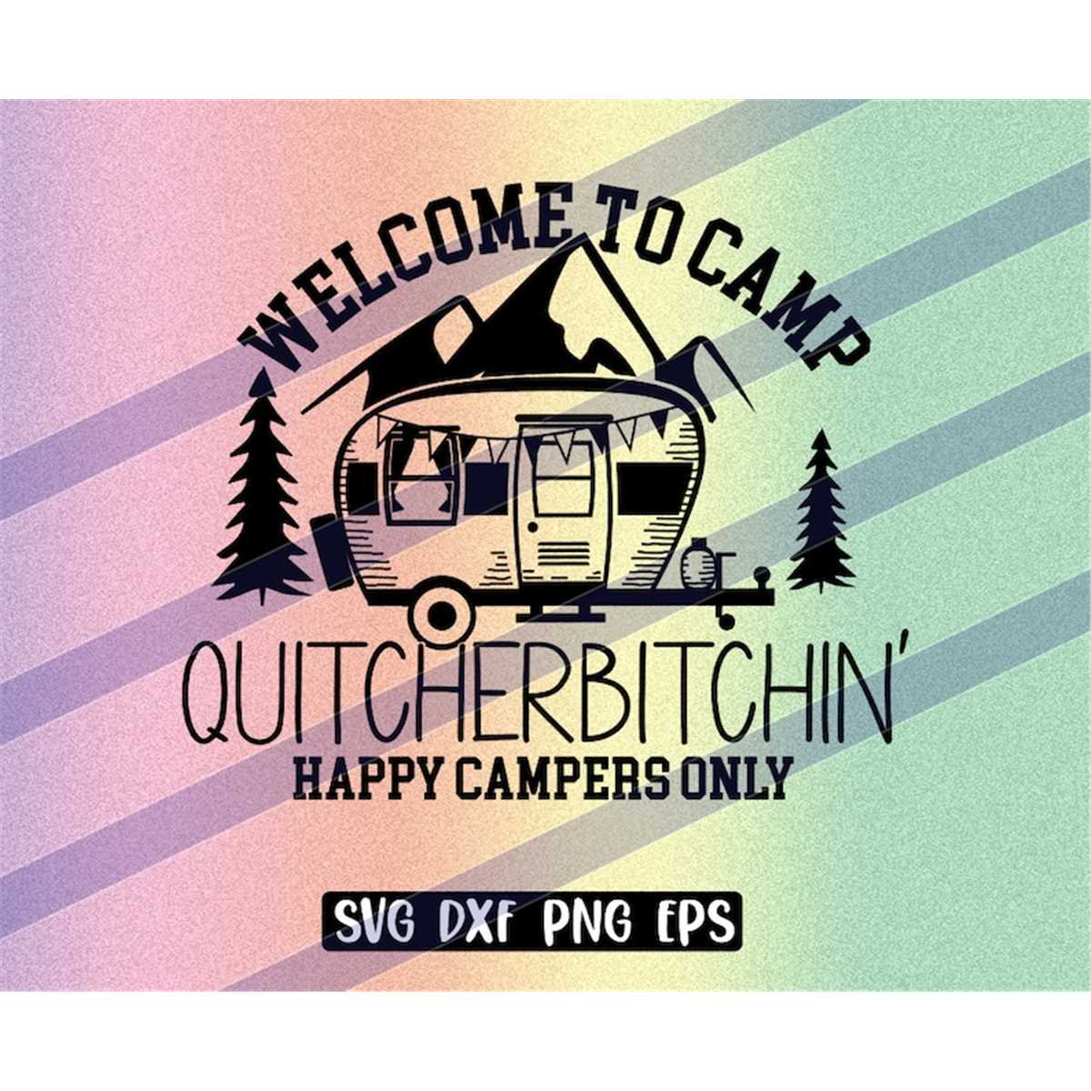 Personalized Flag Sign - Best Gift Idea For Camping Lovers - Welcome To Camp Quitcherbitchin A Certified Happy Camper Area main image 1