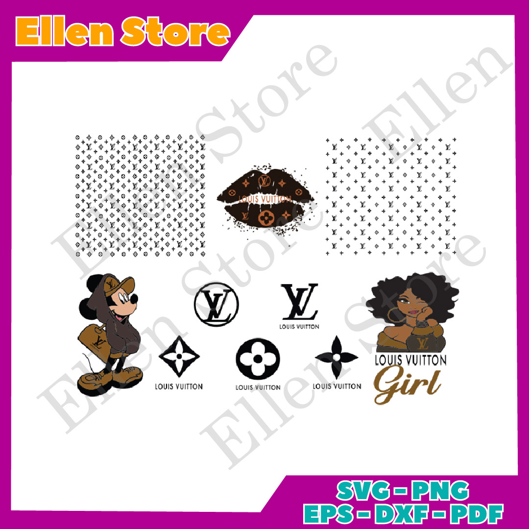 Louis Vuitton Pattern Bundle Svg, Brand Svg, Louis Vuitton S | Inspire ...