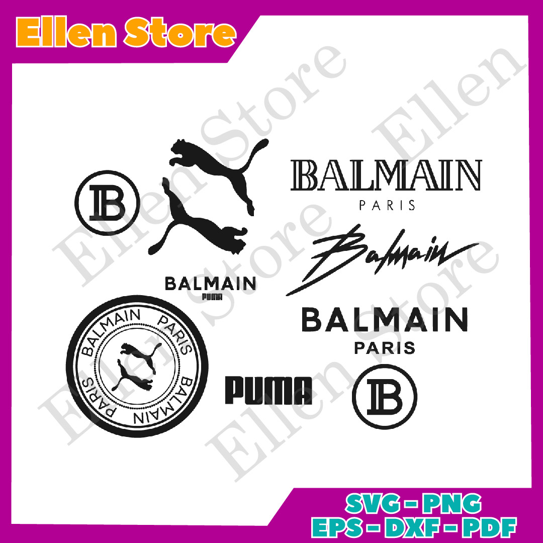 Puma And Balmain Logo Svg Bundle, Trending Svg, Puma Svg, Ba | Inspire ...