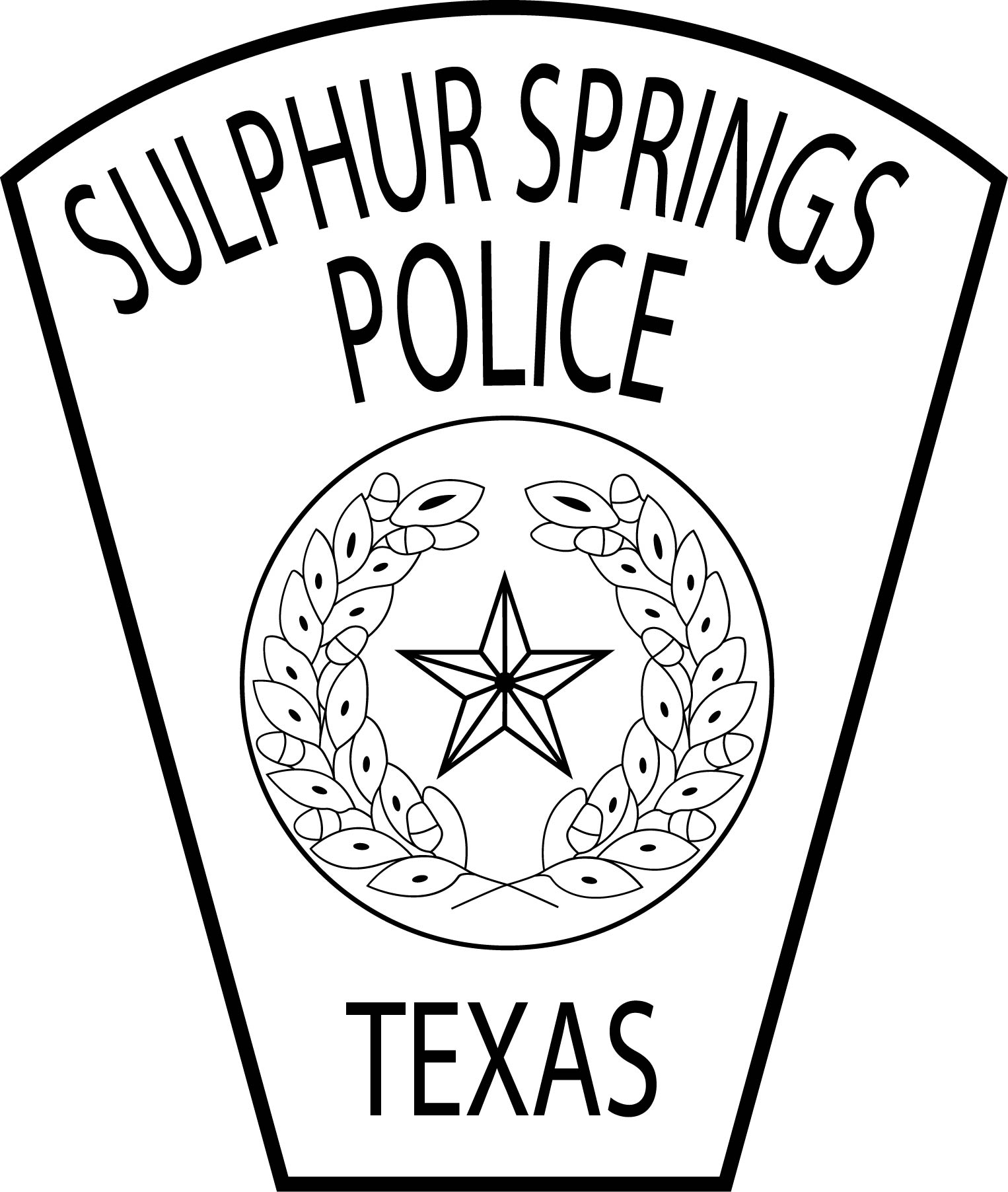 USA TEXAS Sulphur Springs police patch vector file Black whi Inspire Uplift