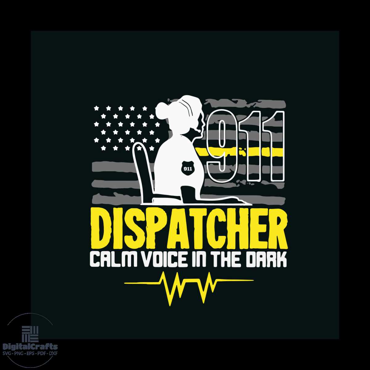 911 Dispatcher Calm Voice In The Dark Svg, Jobs Svg, 911 Dis | Inspire ...