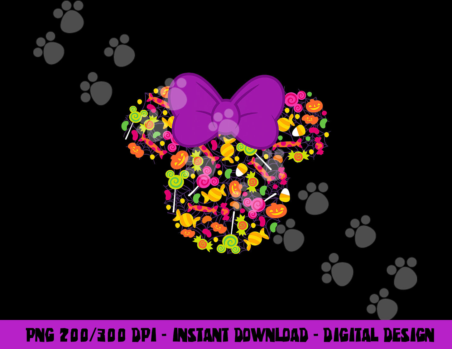 Disney Minnie Mouse Icon Candy Halloween png, sublimation co | Inspire ...