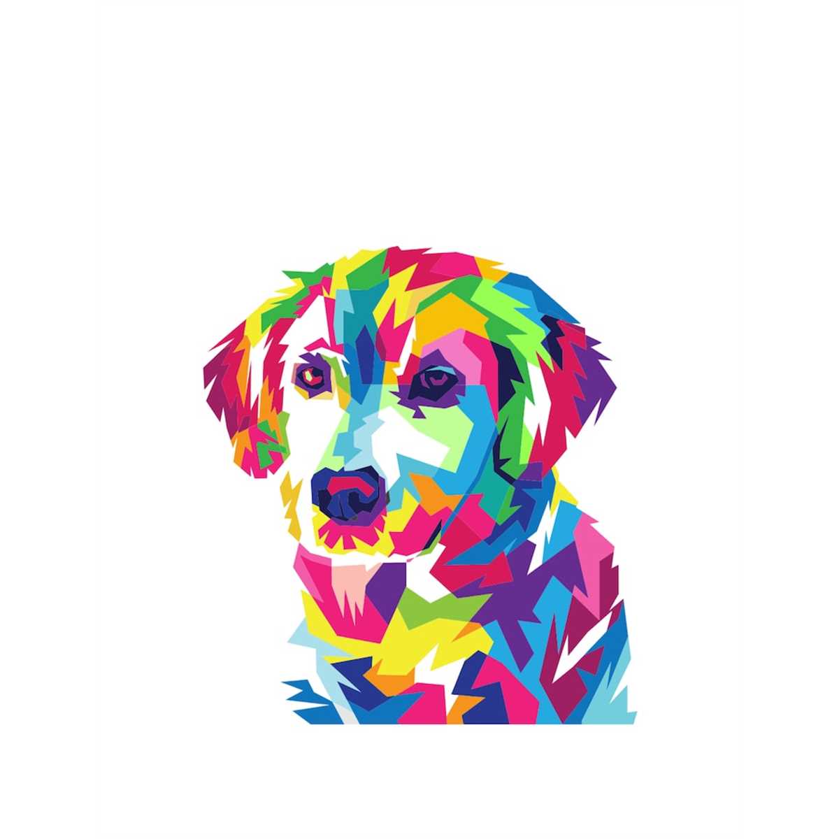 Hand Drawn Colorful Dog illustration SVG Cute Puppy Clipart | Inspire ...