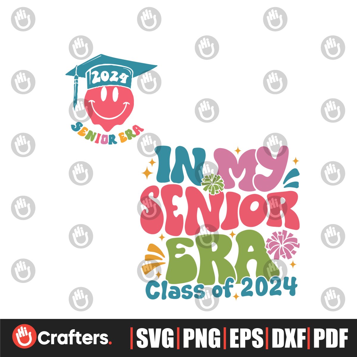 Retro In My Senior Era Class Of 2024 SVG Digital Cricut File - Inspire ...