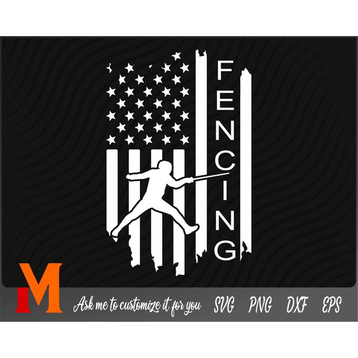 Patriotic US Flag Fencing American Flag Svg, Fencing Dad svg Inspire