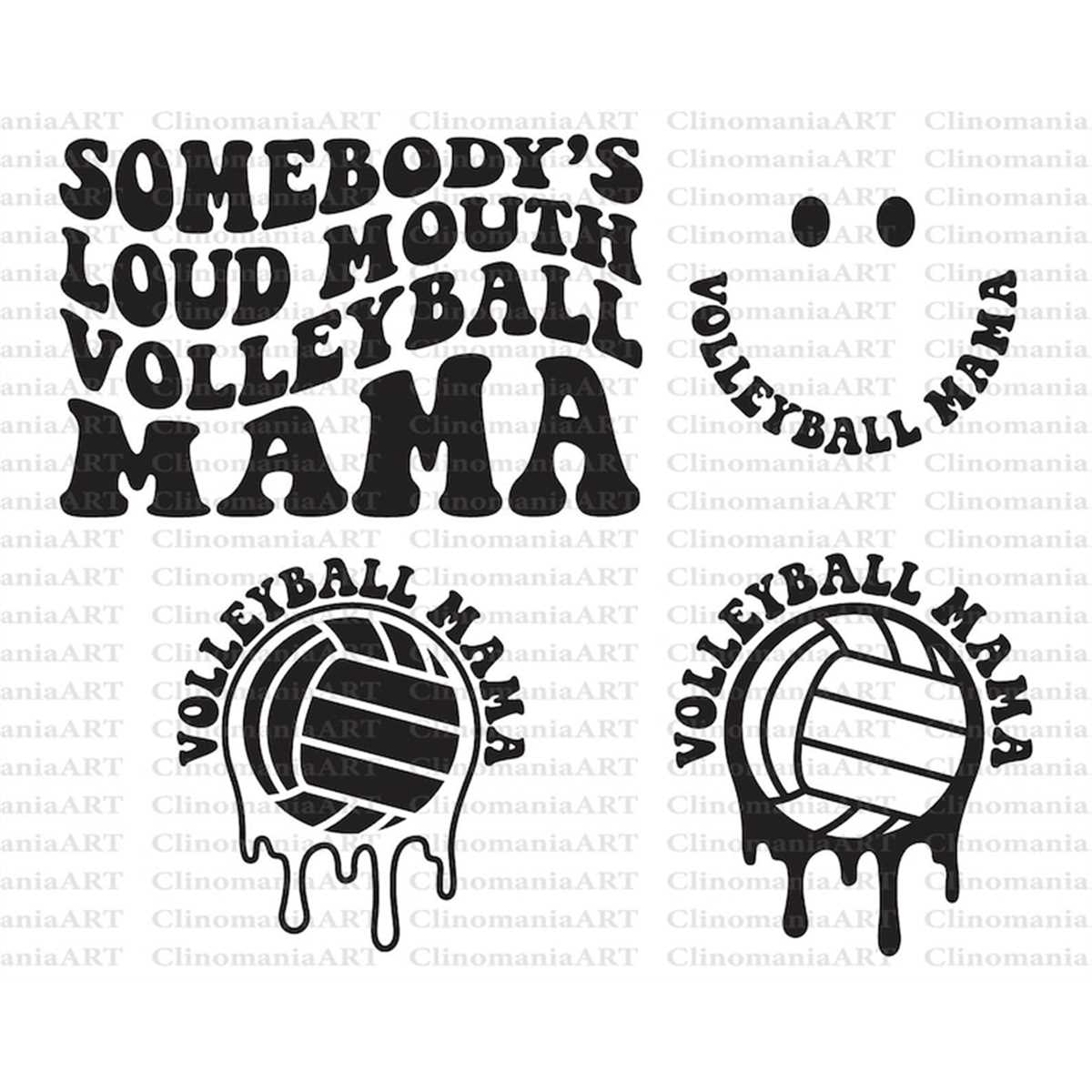 Somebody's Loud Mouth Volleyball Mama Svg, Melting Volleybal Inspire