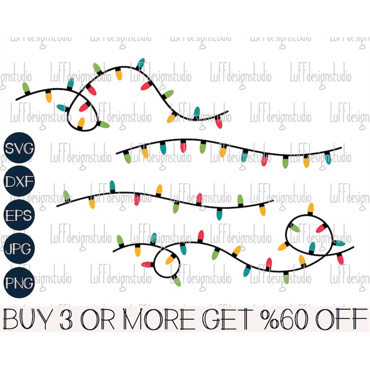 Christmas Lights SVG, String Lights SVG, Christmas Lights Pn Inspire